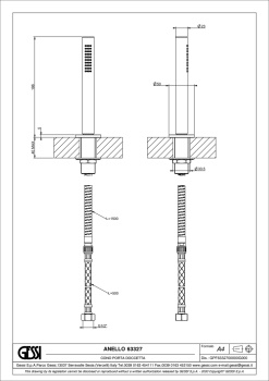 Душевой гарнитур на борт ванны Gessi Ingranaggio 63327.707 Black Metal Brushed PVD