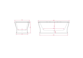 Ванна из искусственного камня Artceram Civitas 180x85 CIW001 34 00