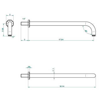 Верхний душ THG G00-F30-281EP soft gold