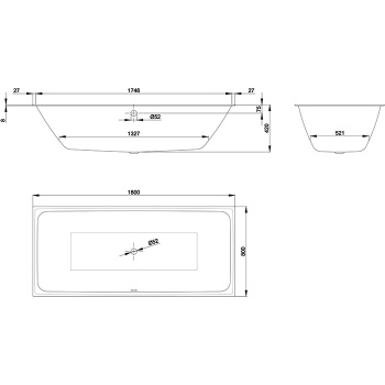 Стальная ванна Bette Loft 180x80 3172-000
