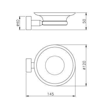 Мыльница Nicolazzi Accessori Bagno Minimale хром/белый 1487MCR