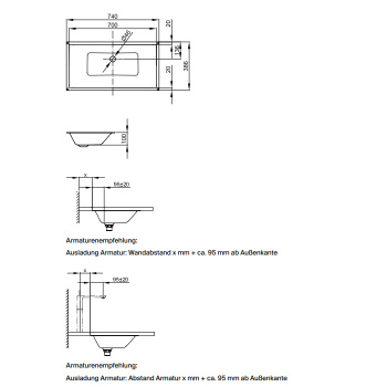 Раковина встраиваемая снизу Bette Loft A231-000