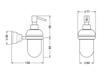 Дозатор Jorger Delphi 109.00.006.000 chrome