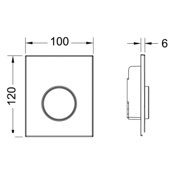 TECEloop Urinal, Панель стекло, цвет белый