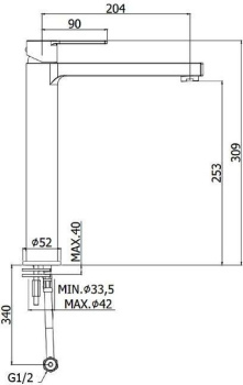 Смеситель для раковины Paffoni West WS074CR хром