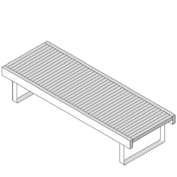 Лежак дерево/алюминий Effegibi 184x65xh38, Хемлок, AR 20 15 0032