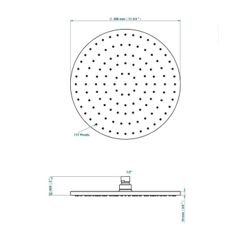 Держатель верхнего душа THG Amboise Lapis Lazuli A1K-F01-84L полированное золото