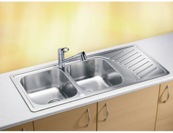 Кухонная мойка Alveus Elegant 70 1009386, в комплекте с сифоном сталь