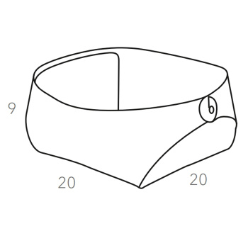 Корзинка ADJ Flora 20x20xH9, эвкалипт/небесный 0040.60/50