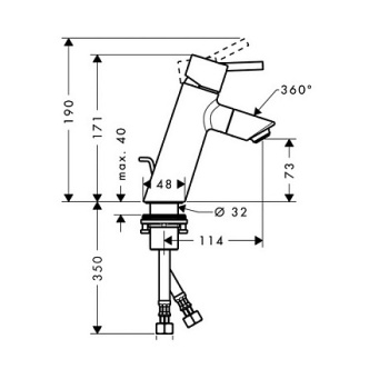 Смеситель для раковины Hansgrohe Talis S 32053000 хром