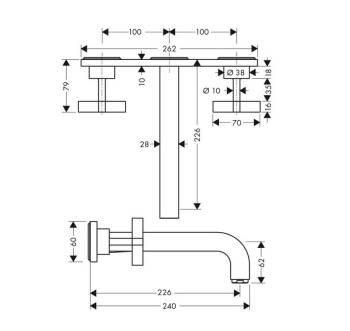 Смеситель для раковины Axor Citterio 39144000 хром
