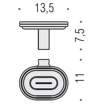 Мыльница подвесная Colombo Luna хром/матовое стекло B0101.CR-VAN