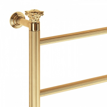 Полотенцесушитель водяной Margaroli Capitelli 2442J4704EGO 69x53 золото