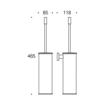 Туалетный ёршик Colombo Plus подвесной, PVD золото матовое W4962.OM