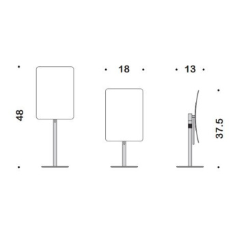 Зеркало косметическое Colombo Complementi настольное, увеличение х3, хром B9753.CR