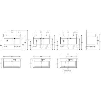 Тумба LOGICA подвесная Kerama Marazzi 2 ящика 90 см белоснежный LOG.90.2\WHT