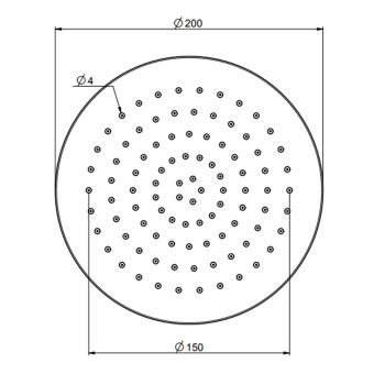 Верхний душ Fima Carlo Frattini Spillo Steel 200, INOX F2947/2INOX
