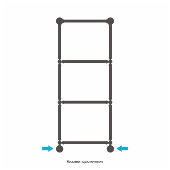 Полотенцесушитель водяной Сунержа Ренессанс 1304 1260х500 051-0280-1250 состаренная латунь