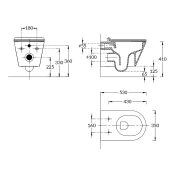 Унитаз Kerama Marazzi Plaza PLV.wc.02\WHT белый глянцевый