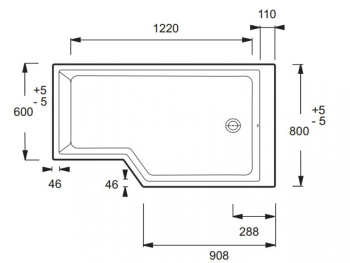 Акриловая ванна Jacob Delafon Bain-Douche Neo 150x80 E6D119R-00