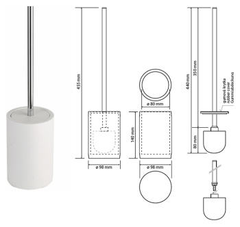 Ёршик напольный Bemeta Gamma 145713324 белый