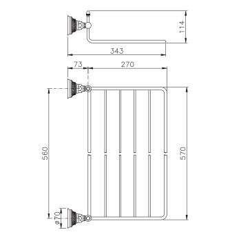 Полотенцедержатель-поллочка Nicolazzi Impero хром 1499CR36