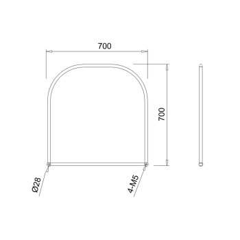 Зеркало Burlington A38 GOL золото