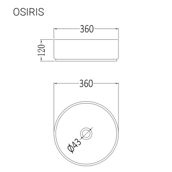 Раковина STARO OSIRIS BLANCO MATE 36х36х12 накладная белая матовая С0005287