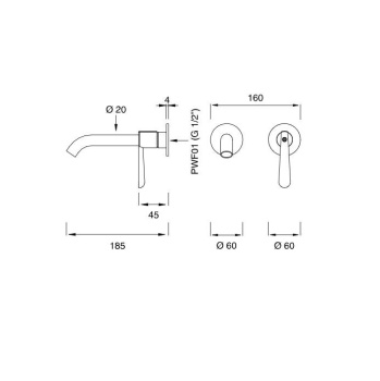 Смеситель для ванны CЕА Design Lutezia Plus LTZ 22 S сталь