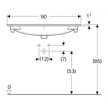 Раковина подвесная Geberit Acanto 500.643.01.2 белая