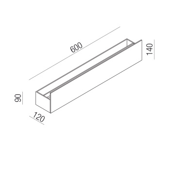 Полочка Agape Sen, 60см, подвесная черный ASEN0927N