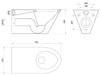 Унитаз напольный Nofer 13011.S без сливного бака, матовый