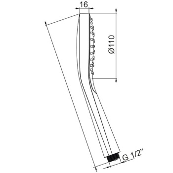 Ручной душ Almar Sense пластик, high brass E082101.HB