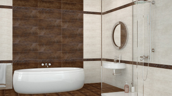 Керамическая плитка Eletto Ceramica Chiron Marron Stella Decor 25.1x70.9 см 586042001