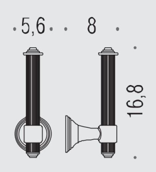 Держатель для запасных рулонов Colombo Hermitage PVD золото B3390.HPS