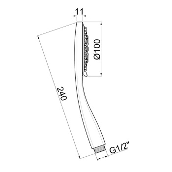 Almar Ручной душ, D10см., с 3 типами струи, цвет: никель брашированный E082069.NB