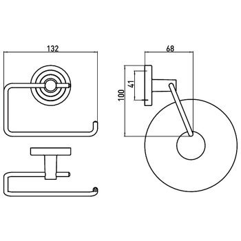 Держатель туалетной бумаги без крышки Emco Polo, хром 0700 001 02