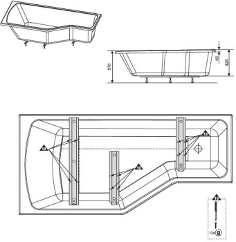 Опоная конструкция для ванны Ravak CY12000000