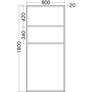 Burgbad Coco Стеллаж для полотенец 80x180 см, цвет: черный HHRE001