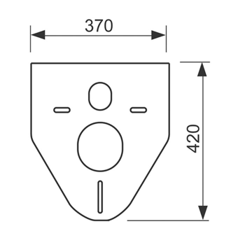Прокладка звукоизоляционная для подвесного унитаза и биде TECE Teceprofil D200010