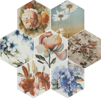 Керамогранит Toscana Flores Acuarelas mix 25,8x29