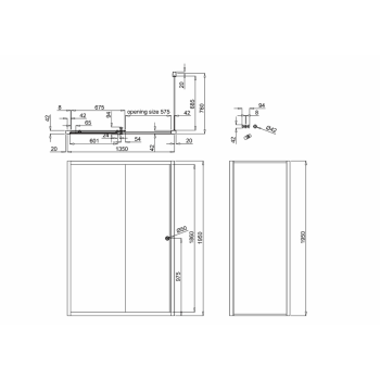 Душевая дверь Burlington Arcade ARC47B никель