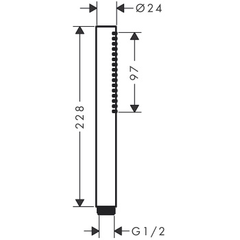 HG Pulsify Ручной душ-&amp;quot;палочка&amp;quot; 100 1jet EcoSmart+, матовый белый