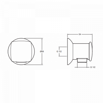 Шланговое подсоединение Jacob Delafon Eo E11627-CP