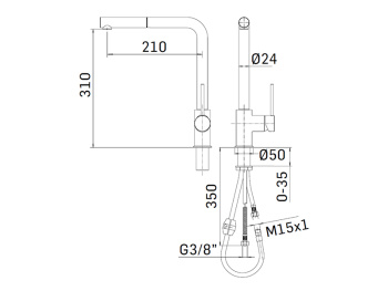 Смеситель для кухни Mamoli PROGRAMMA CUCINA 7211000000GP