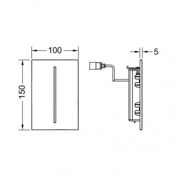 Клавиша смыва Tece Tecefilo Urinal 9242051 белый
