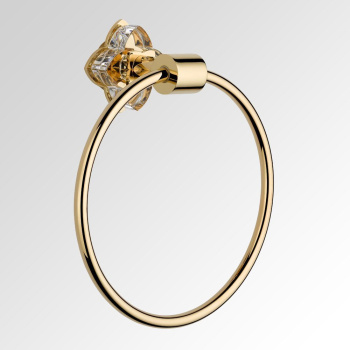 Полотенцедержатель THG Petale De Cristal Clair U6A-F01-504N полированное золото