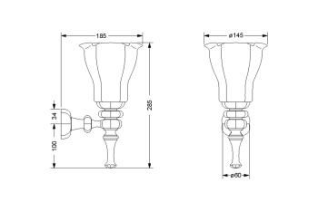 Бра Jorger Florale Crystal 600.00.061.000 chrome