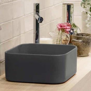 Раковина накладная Cielo Shui Comfort MILAQ CM 25 см серый