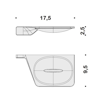 Мыльница подвесная Colombo Alize DX, хром B2501D.CR